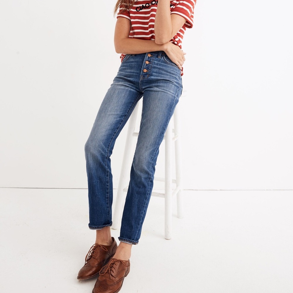 Madewell The Perfect Vintage Crop Jeans Size 26 NWOT High Rise Straight Leg